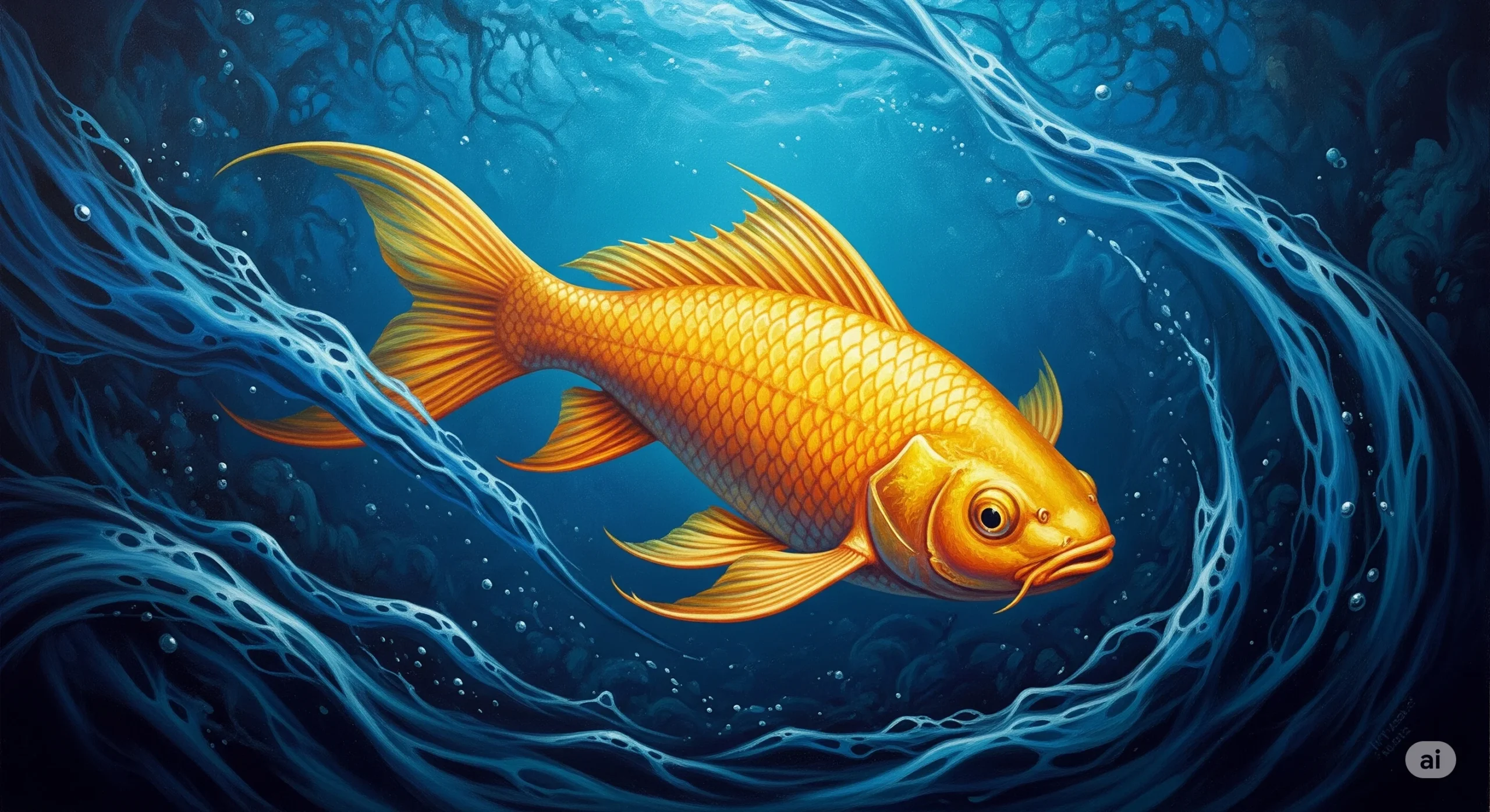 Golden Fish Painting