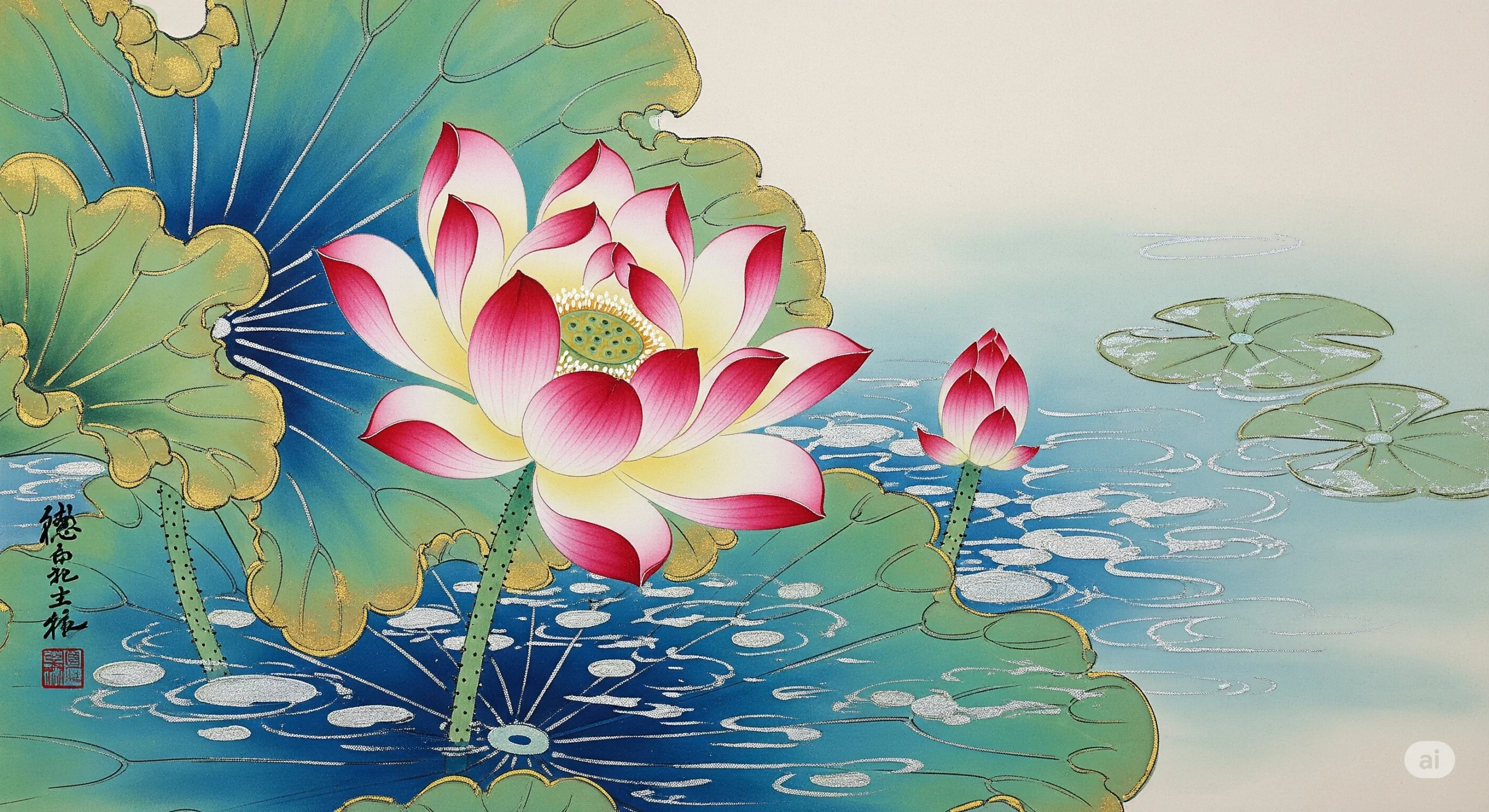 Lotus Flower Painting