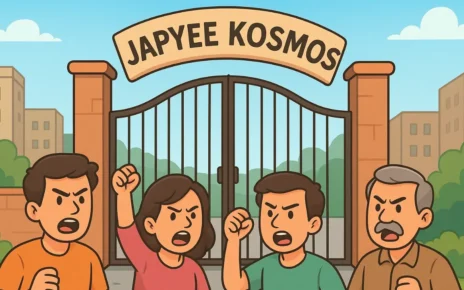 Jaypee Kosmos Residents Protest Against Builder in Noida Sector 134