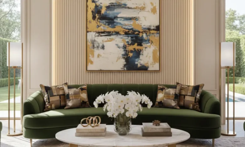 Luxury home decor trends 2025 featuring modern interiors, premium materials, and elegant designs