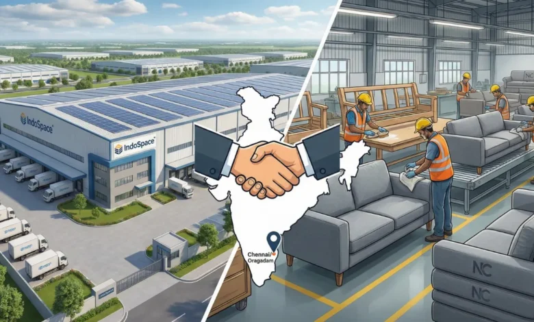 New Century Sofa India leases 2.72 lakh sq ft warehouse space at IndoSpace Oragadam Tamil Nadu
