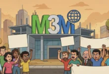 Gurugram residents protest against issues in M3M Smartworld projects