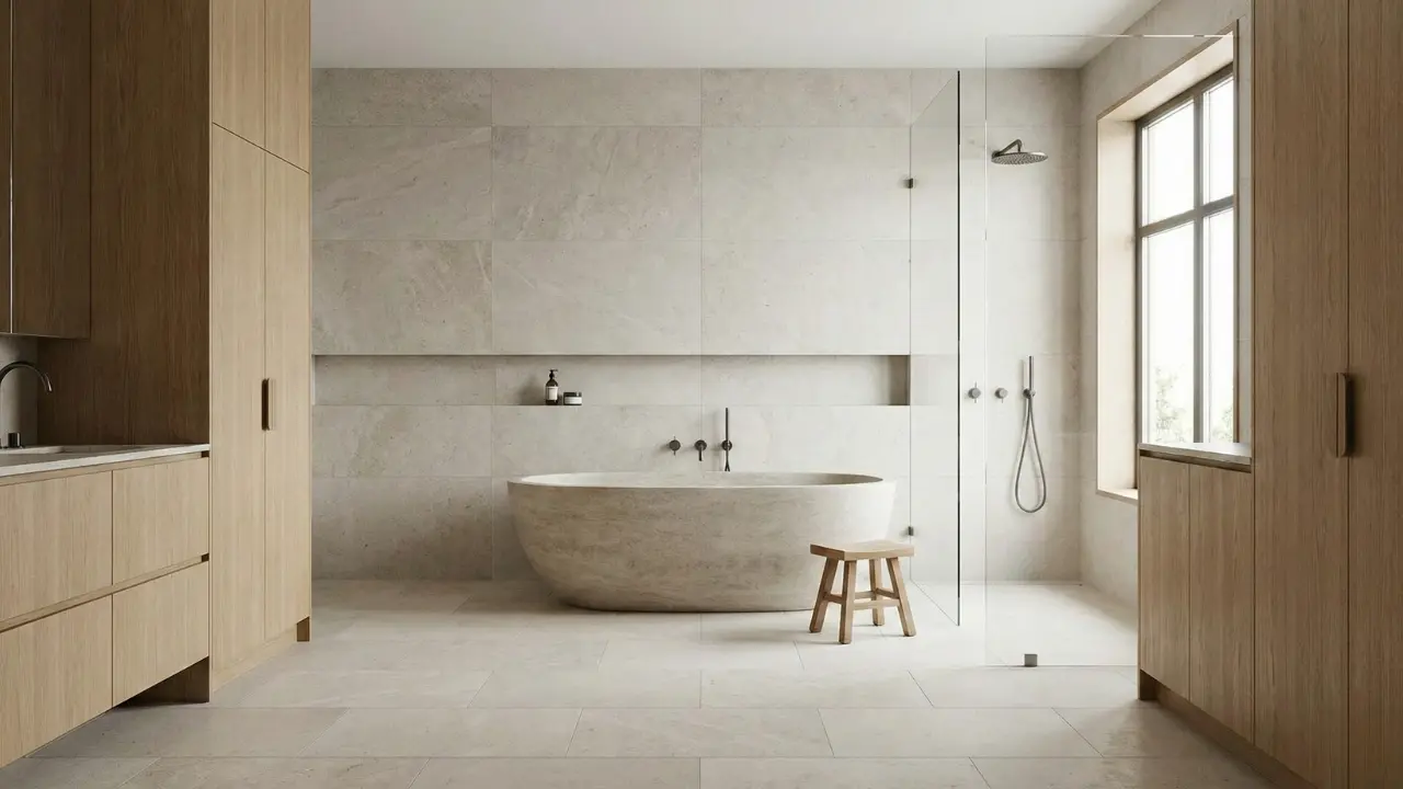 Japandi fusion bathroom design trend 2026 creating a calm and minimalist space