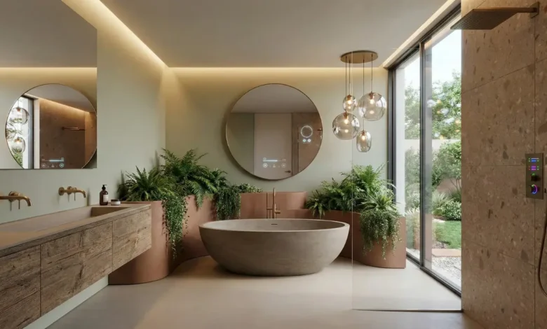 Bathroom design trends 2026 featuring smart, sustainable, and modern interiors