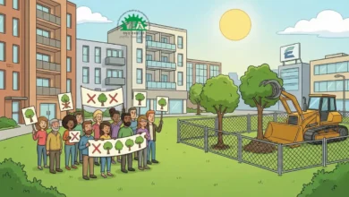 Gurugram: Protest Over Green Area Encroachment in Emaar Society