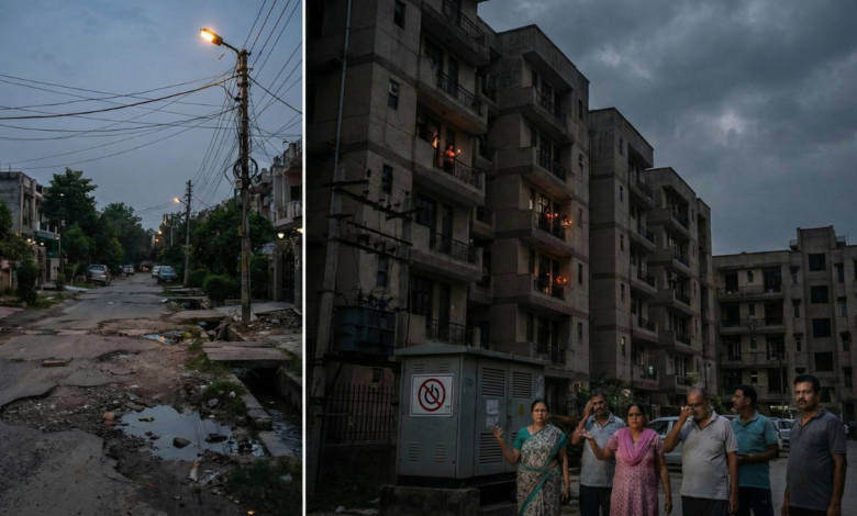 Noida Sector 44 Residents Raise Alarm Over Poor Infrastructure and Frequent Power Outages