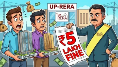 Sobha Rivana & Max Estate 105 Fined Rs 5 Lakh by UP-RERA