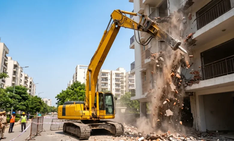 Gurgaon Demolition Drive Begins After HC Halts S+4 Policy, DLF-1 First Target