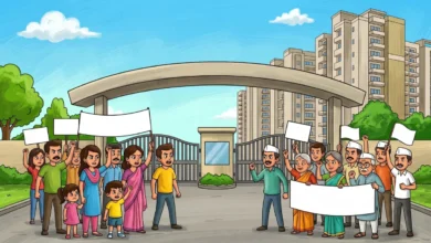Homebuyers Protest at Mahagun Mywoods in Greater Noida West