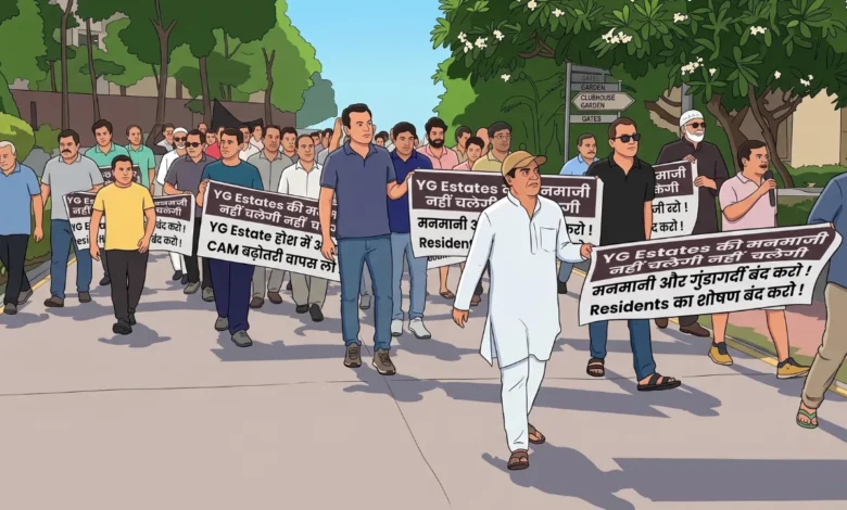 Supertech Czar Residents Protest Against Repeated Maintenance Charge Hike
