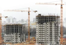 Construction Site with Tower Cranes