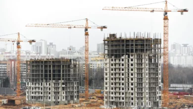 Construction Site with Tower Cranes