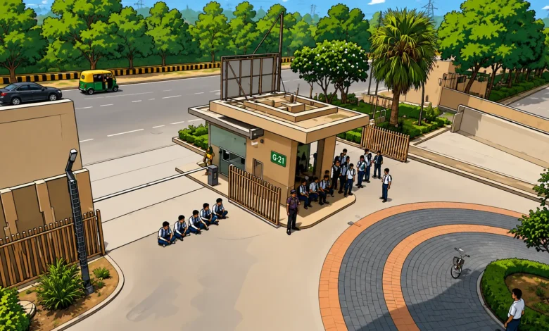 Security Guards Protest at Mahagun Meadows
