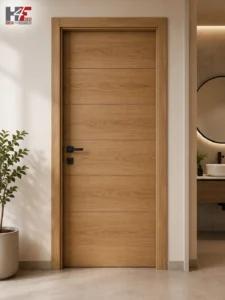 Oak Finish Door – Wooden Bathroom Door Design