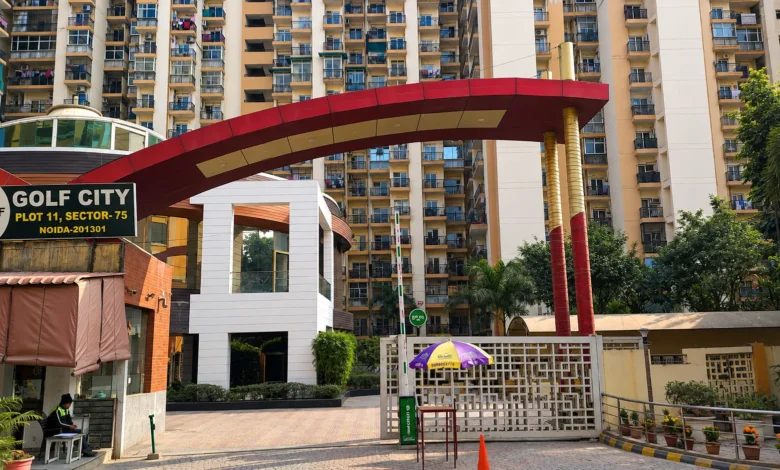 Golf City residential project in Noida, linked to an Allahabad High Court order imposing a ₹2.5 lakh fine on the builder over a 13-year delay.