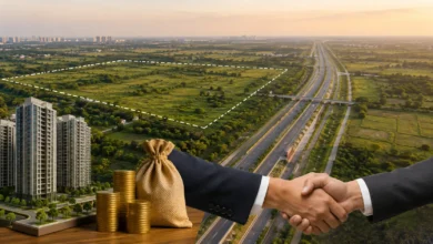 Gaurs Group acquires 35 acres of land along the Yamuna Expressway for a major real estate development.