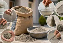 Nine simple cement quality tests at home using water, touch, texture, setting and strength checks before using cement for construction.