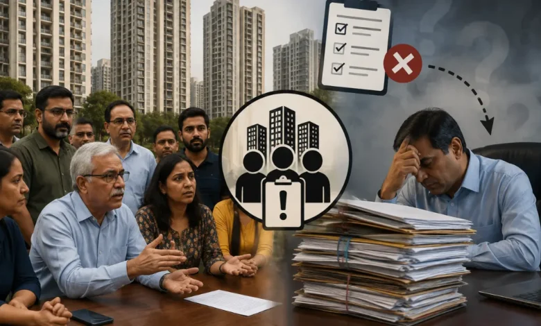 Noida High Rise Federation members raising concerns over apartment owners association complaint handling in high-rise residential societies.