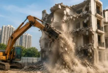 Controlled demolition of 49 homes at SNN Raj Etternia, highlighting the ongoing demolition action at the Bengaluru residential project.