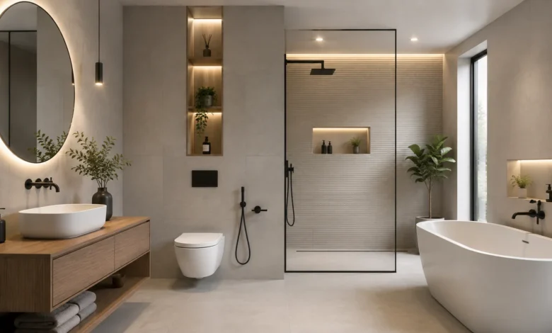 Top 10 minimalist bathroom designs for a modern home featuring clean lines, neutral colours, modern fixtures and clutter-free interiors.