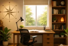 Vastu tips for study room showing the best direction and study table placement to support focus, concentration and learning.