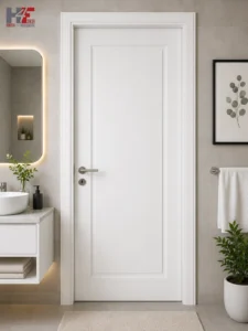 White Door bathroom door design for Indian home