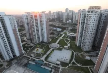 Great Value Sharanam Society in Noida amid a dispute involving residents and apartment owners association members.