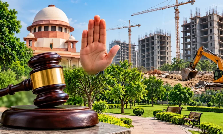 NGT directs Ludhiana authorities to stop further construction in designated green belts and parks, protecting these areas from unauthorized development.