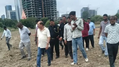 Noida Authority clears encroachment from land in Sector 140A, Noida, as part of an action against unauthorized occupation.