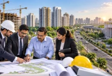 Real estate developers and municipal authorities discussing collaboration on urban infrastructure, housing development and civic services.