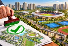 Noida Sports City master plan approved, marking progress in the planned sports infrastructure and real estate development project.