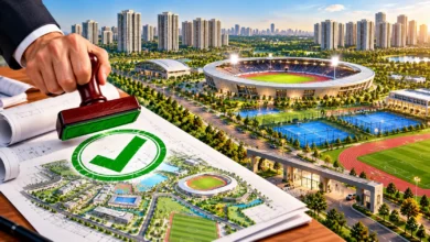 Noida Sports City master plan approved, marking progress in the planned sports infrastructure and real estate development project.