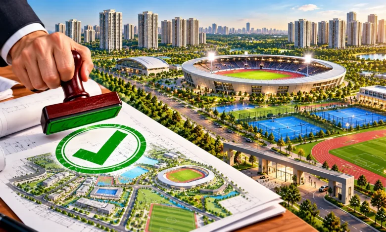 Noida Sports City master plan approved, marking progress in the planned sports infrastructure and real estate development project.